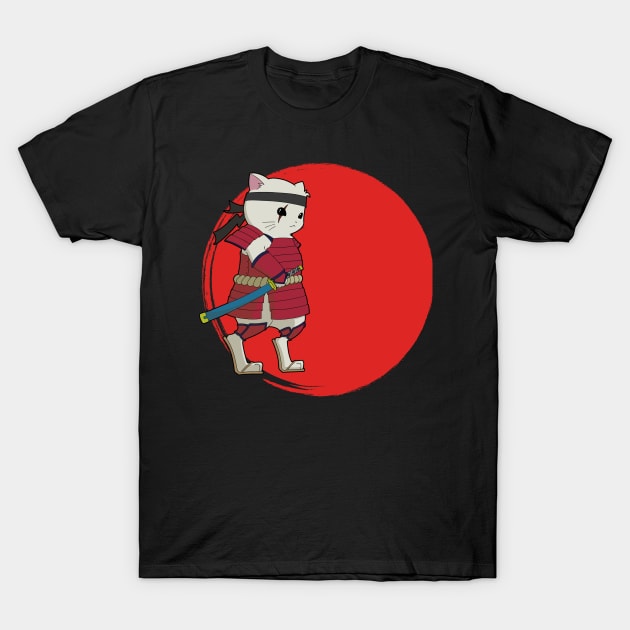 The Samurai Cat T-Shirt by The Kitten Gallery